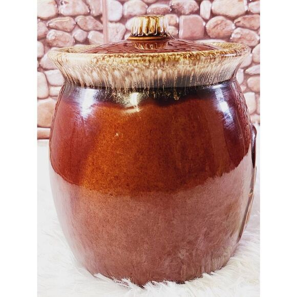 Hull Pottery Brown Drip Cookie Jar With Lid - Picture 5 of 11